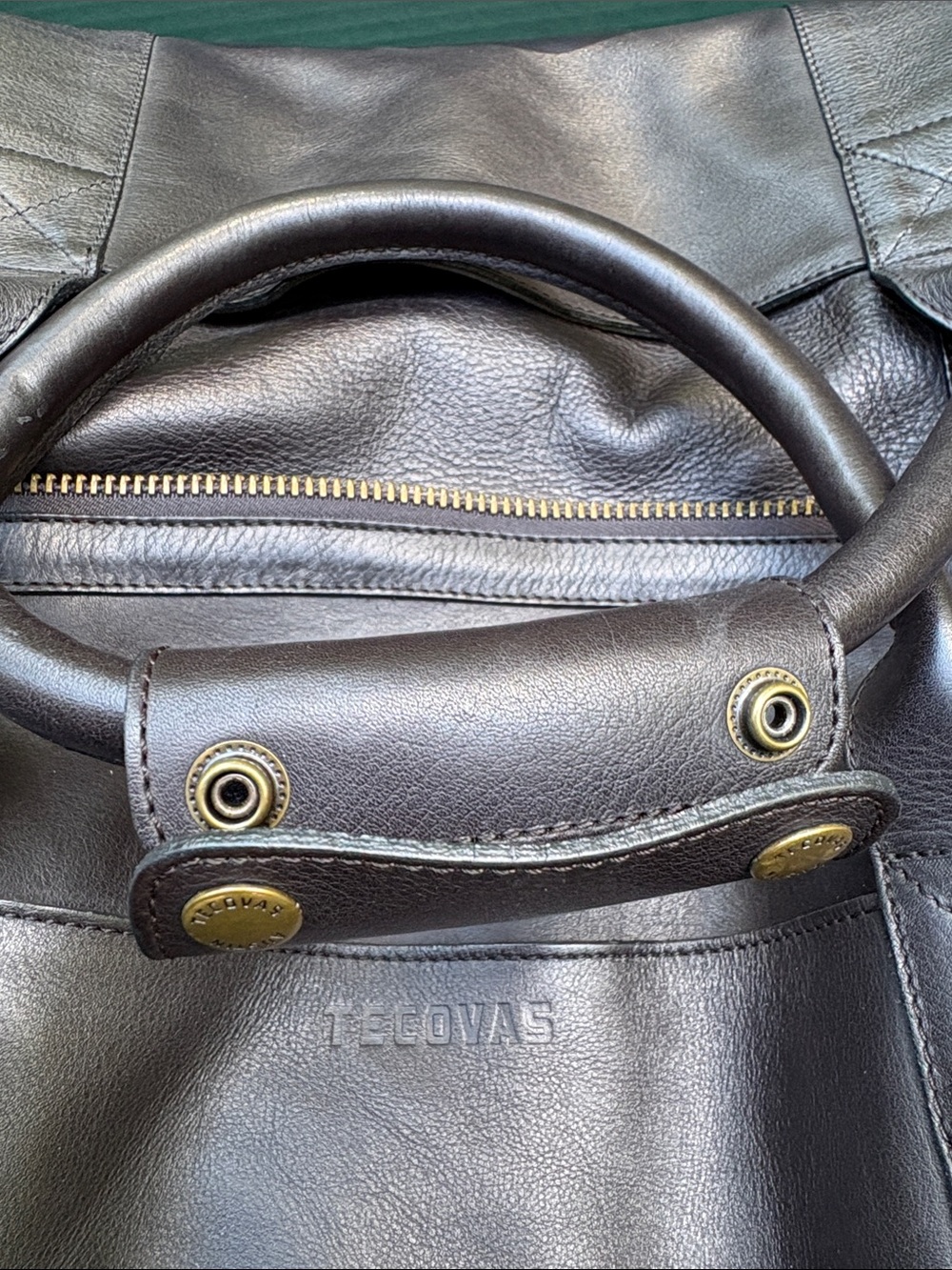 NWT Tecovas Leather Weekender Bag - Black - Picture 7 of 12